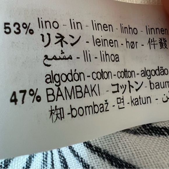 Zara Cotten/Linen Blend Kids Dress with Black Floral Size 18-24M - Picture 4 of 5